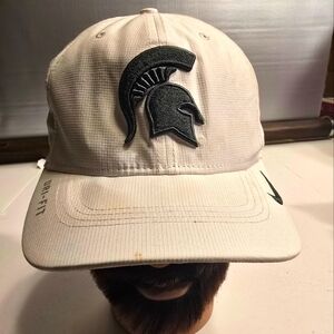 NIKE DRI-FIT MICHIGAN STATE CAP CLASSIC 99 GREEN/WHITE ONE SIZE FITS MOST